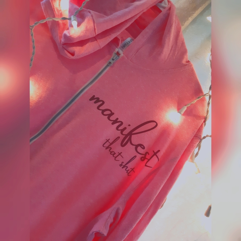 Custom Printed Manifest that Shit Zip up Hoodie